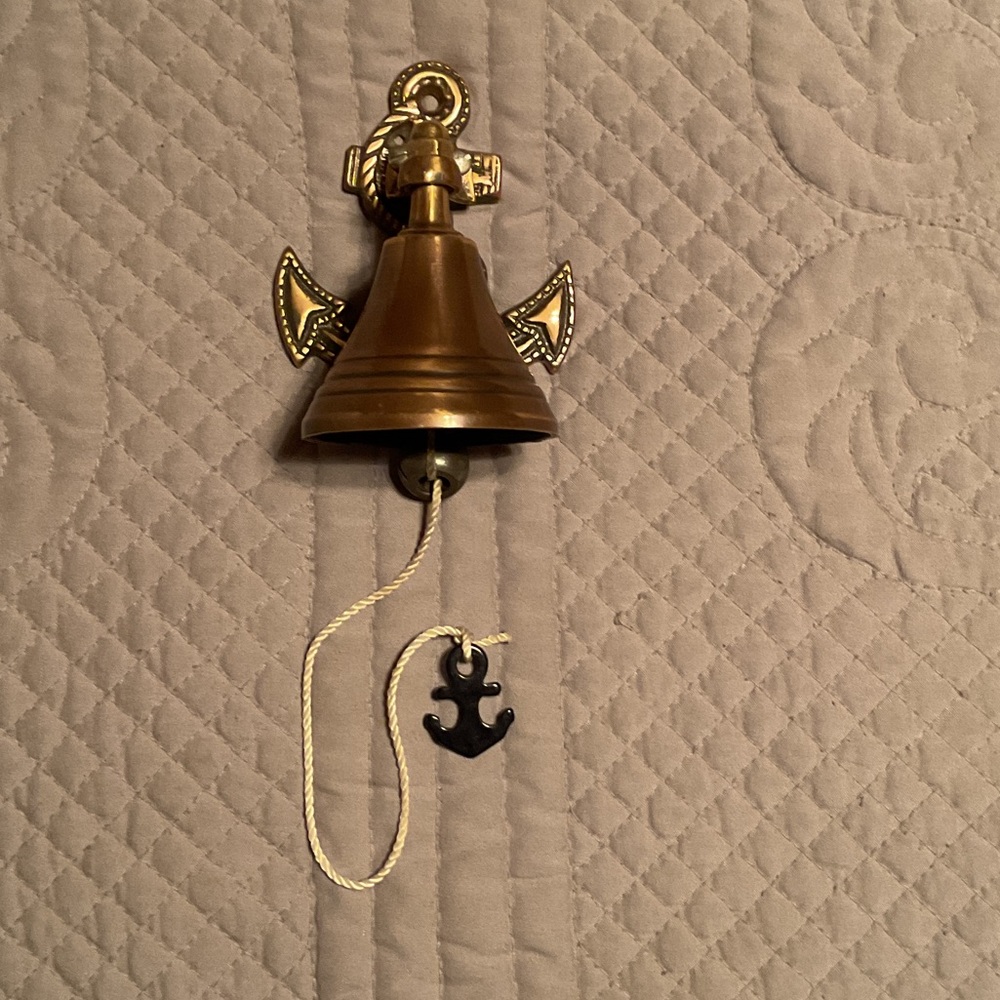 Vintage Brass Anchor Wall Bell